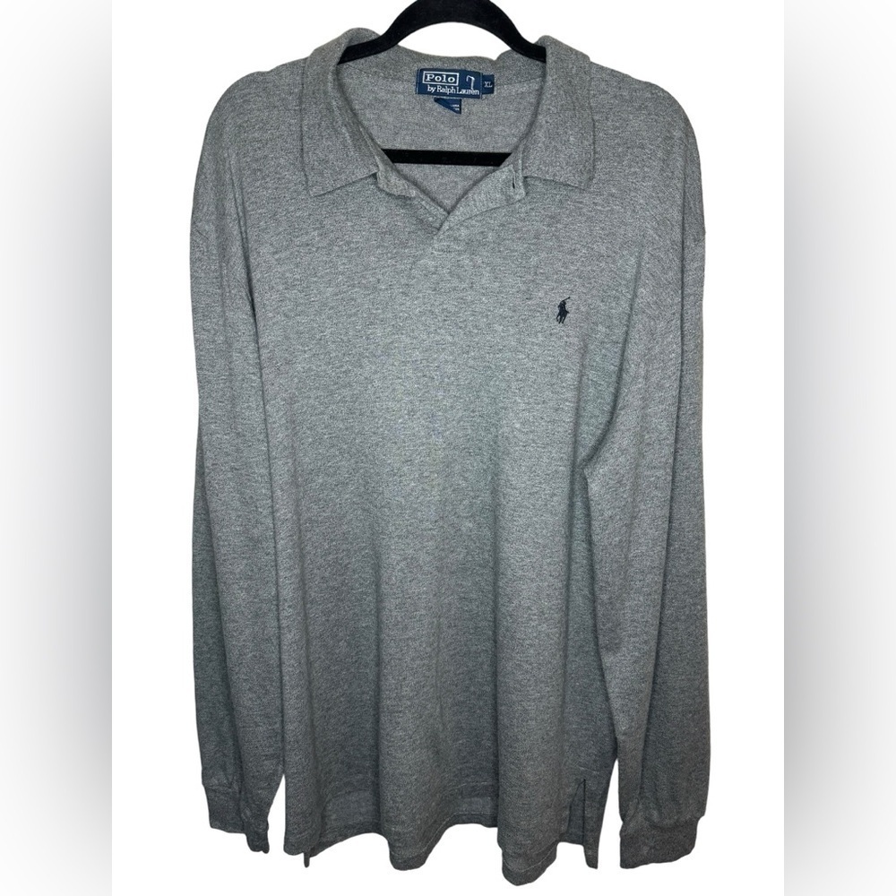 Polo Ralph Lauren Long Sleeve Polo Mens Size XL Grey